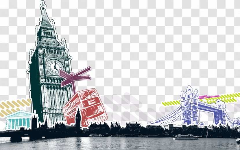 Big Ben Manchester China Study Abroad Information - Flag Of The United Kingdom - City Building Illustration Transparent PNG
