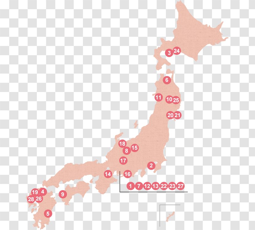 Japan World Map Physische Karte - Text Transparent PNG