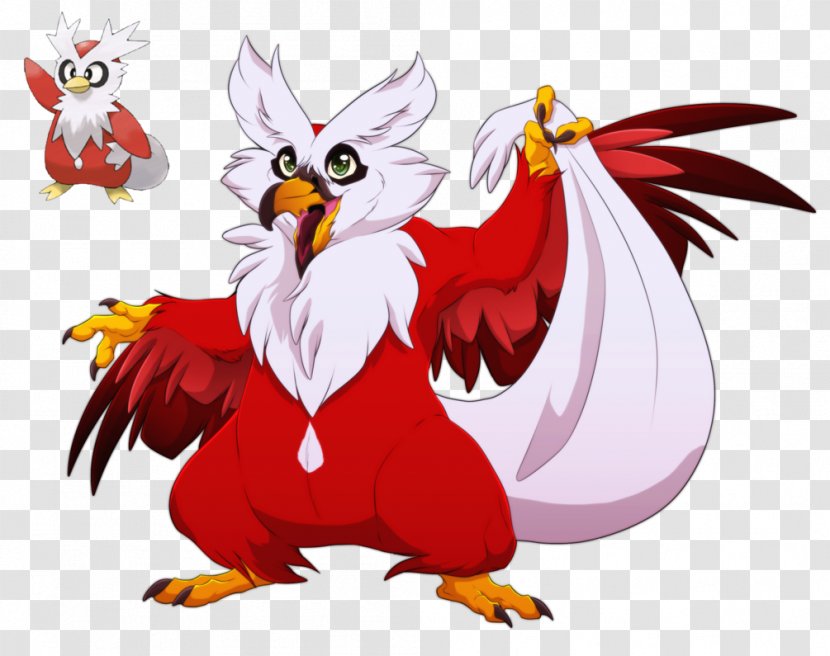 Pokémon X And Y Stadium 2 GO Delibird Sun Moon - Rooster - Give Gift Transparent PNG