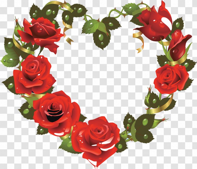 Rose Flower Heart Clip Art - Order - Flowers For Women Day Transparent PNG