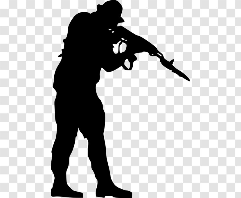 Clip Art Silhouette Soldier Transparency - Military - Third Amendment Soldiers Transparent PNG