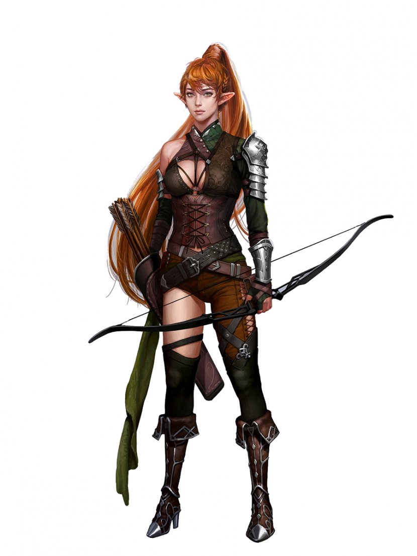Dungeons & Dragons Pathfinder Roleplaying Game Elf Concept Art Character - Costume Transparent PNG