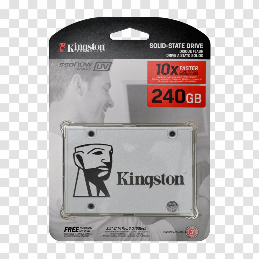 Solid-state Drive Kingston SSDNow UV400 Technology Serial ATA Hard Drives - Controller - Computer Transparent PNG