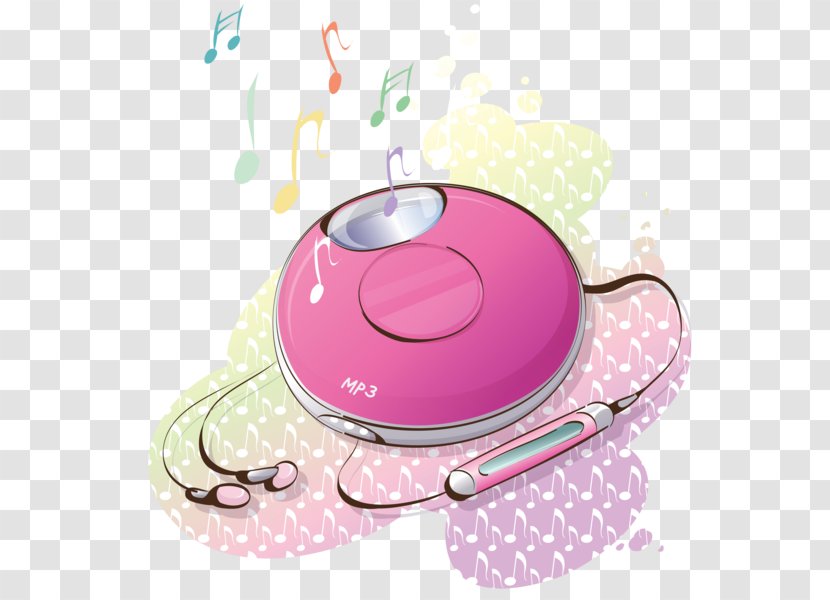 Personal Stereo Compact Disc Walkman Cartoon - Portable Cd Player Transparent PNG