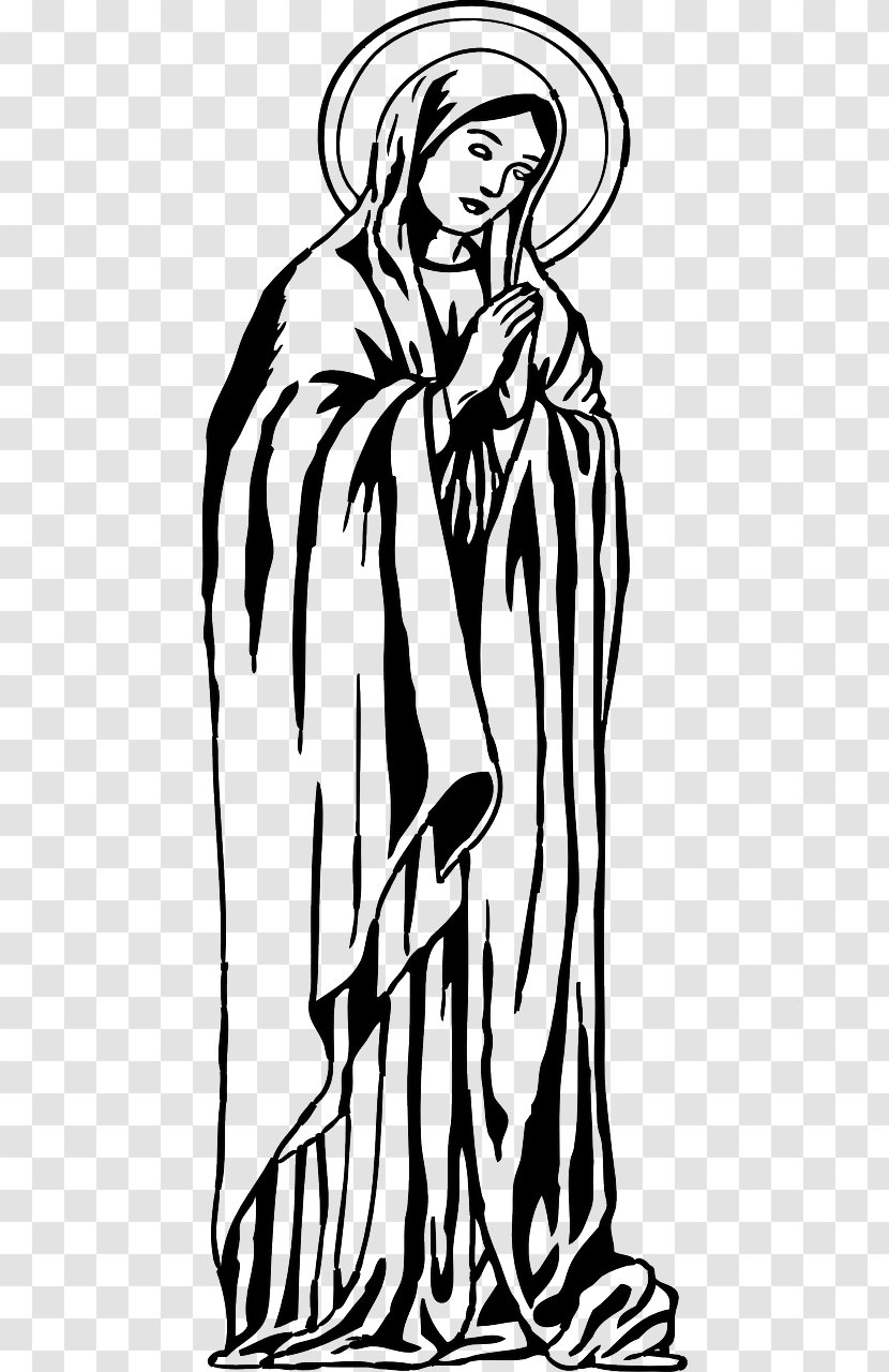 Vector Graphics Clip Art Image Madonna Veneration Of Mary In The Catholic Church - Vertebrate - Virgin Vapor Woman Transparent PNG