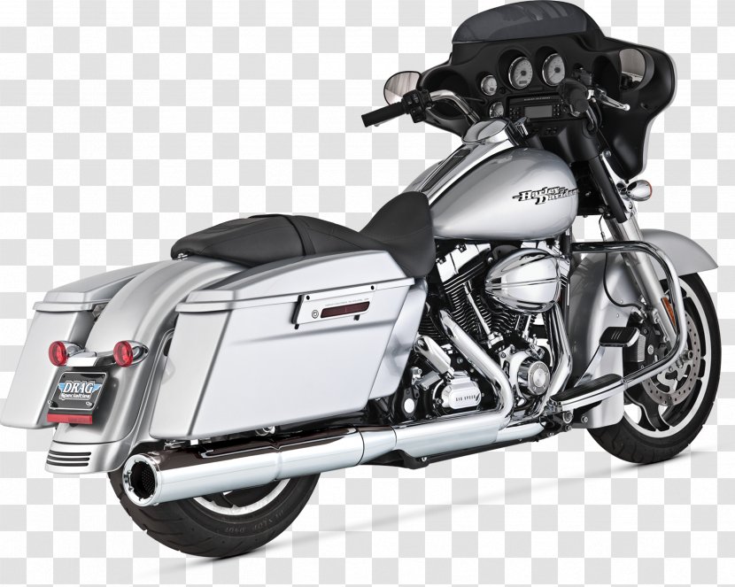Exhaust System Harley-Davidson Touring Road King Street - Harleydavidson Electra Glide - Motorcycle Accessories Transparent PNG