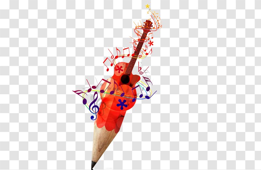 Musical Note Pencil Drawing Creativity - Frame - Creative Guitar Transparent PNG