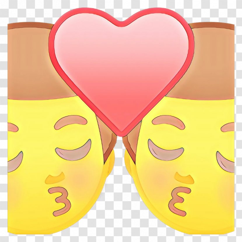 Heart Emoji Background - Yellow - Smile Love Transparent PNG