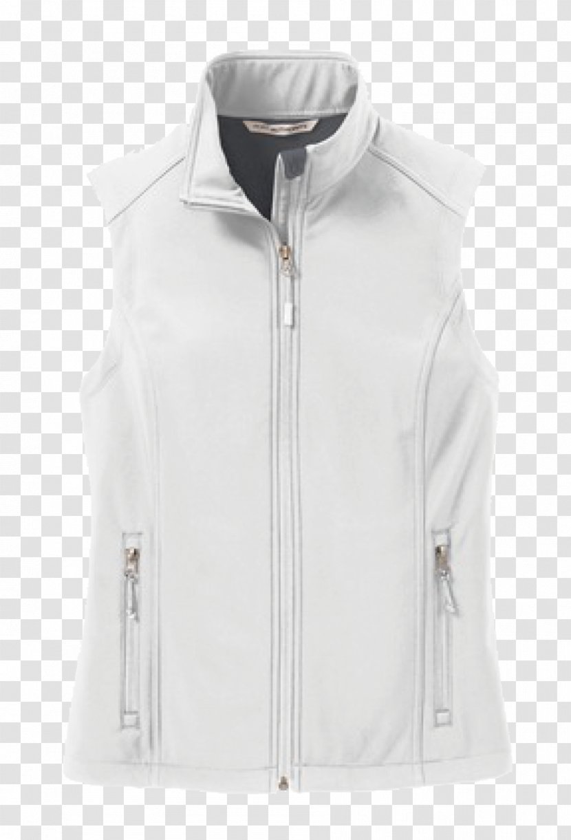 Gilets Softshell Jacket Clothing Zipper - Outerwear - White Vest Transparent PNG