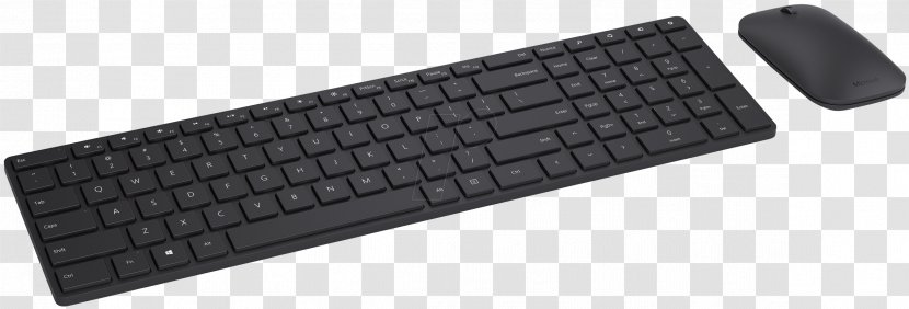 Computer Keyboard Mouse Laptop Microsoft Bluetooth - Input Device - Black And White Transparent PNG