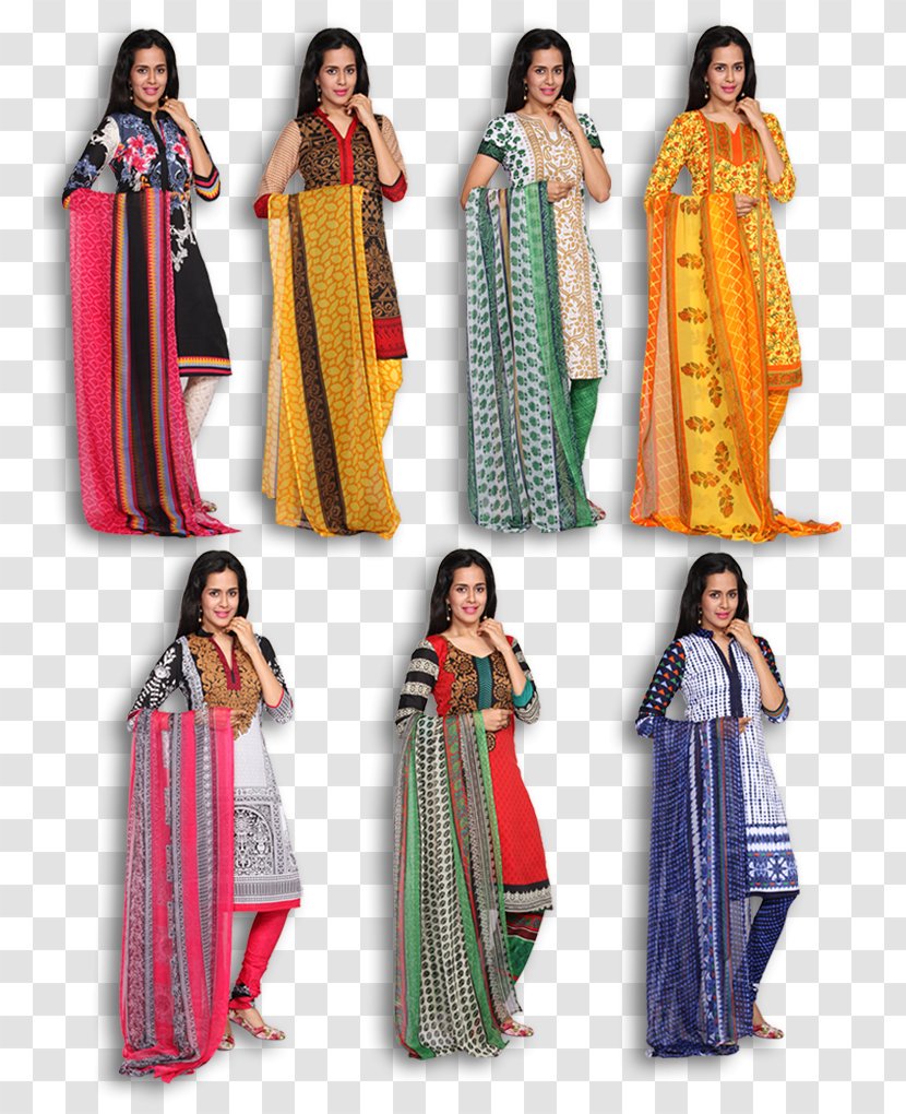 Dress Gown Shoulder Formal Wear Pattern - Sari Transparent PNG