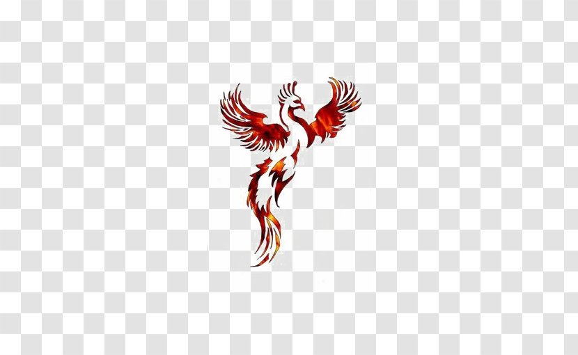 Phoenix Old School (tattoo) Feather Nautical Star - Red Transparent PNG