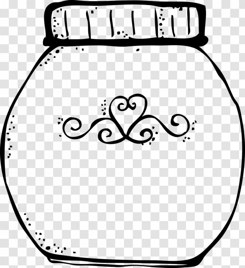 Biscuit Jars Black And White Cookie Clip Art - Monochrome - Canned Honey Transparent PNG