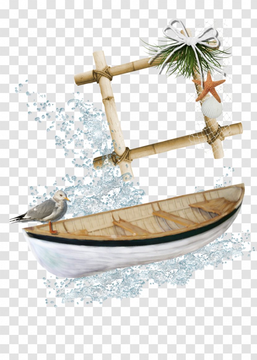 Seabed Ocean Beach Euclidean Vector - Table - Wooden Boat At Sea Transparent PNG