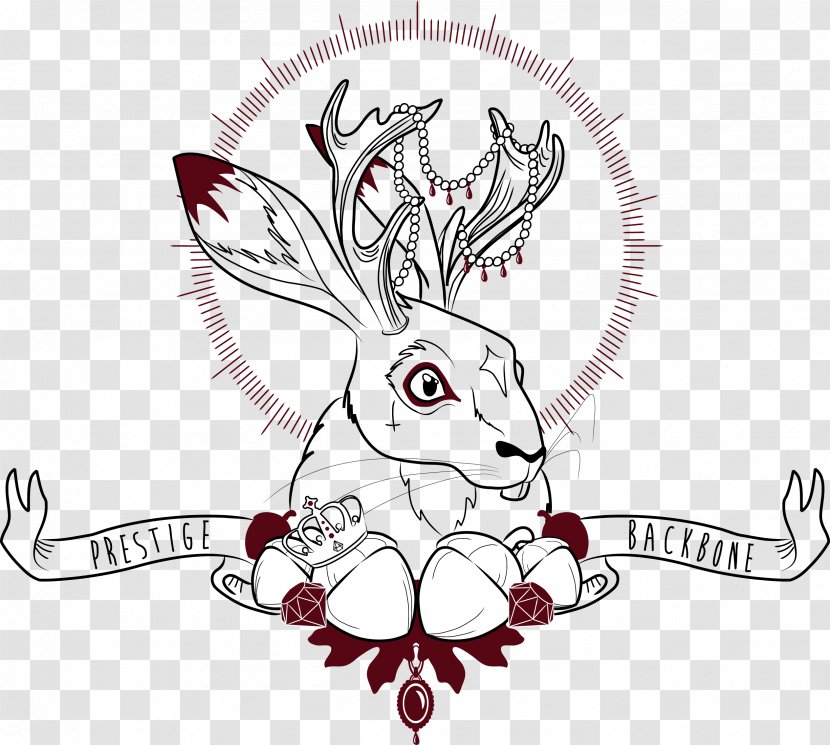 Rabbit Hare Jackalope Clip Art - Heart Transparent PNG