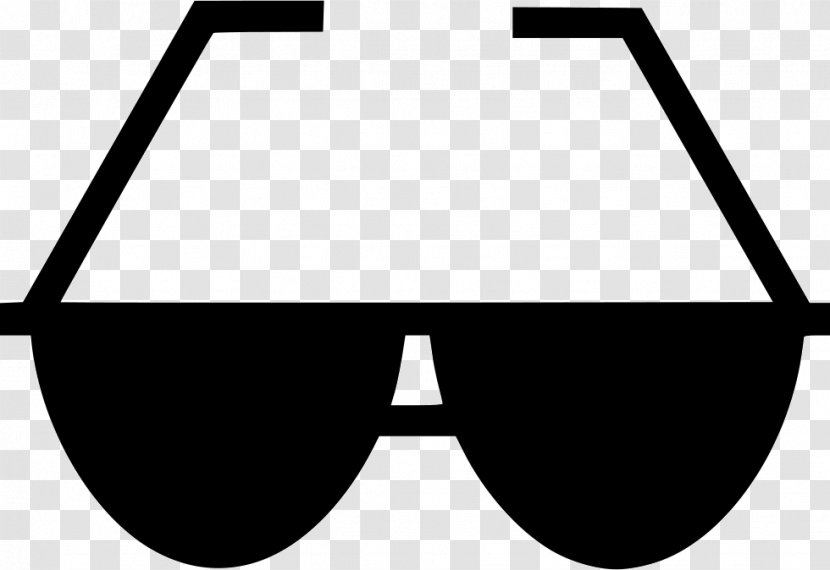 Sunglasses Goggles Product Clip Art - Black And White - Glasses Transparent PNG