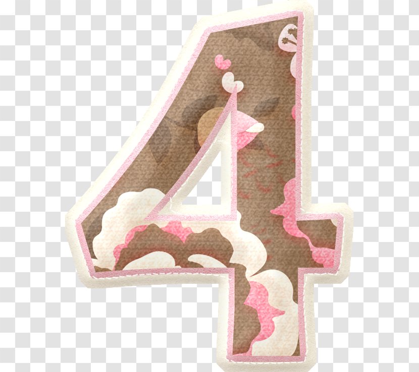 Alphabet Flower Infant - Pink - Brown Background Transparent PNG