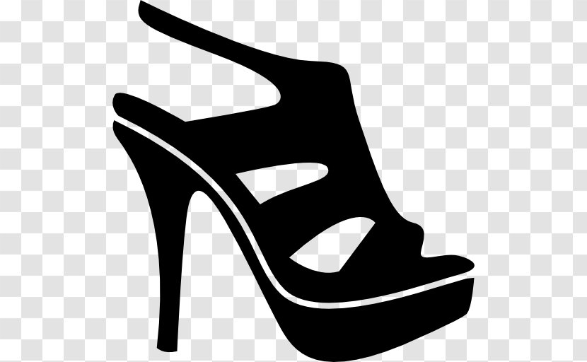 Heels - Basic Pump - Black And White Transparent PNG