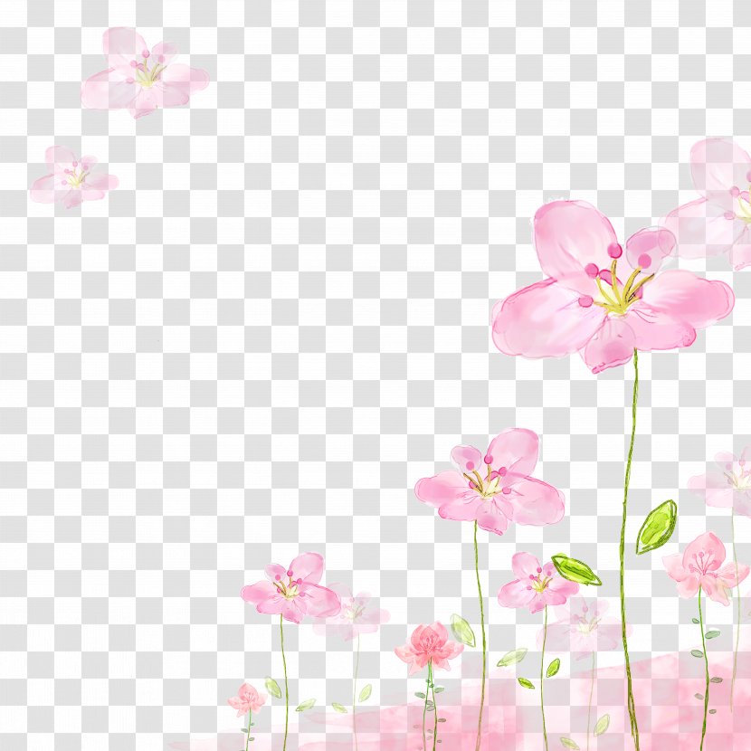 Flower Pink Petal - Arranging - Japanese Small Fresh Transparent PNG