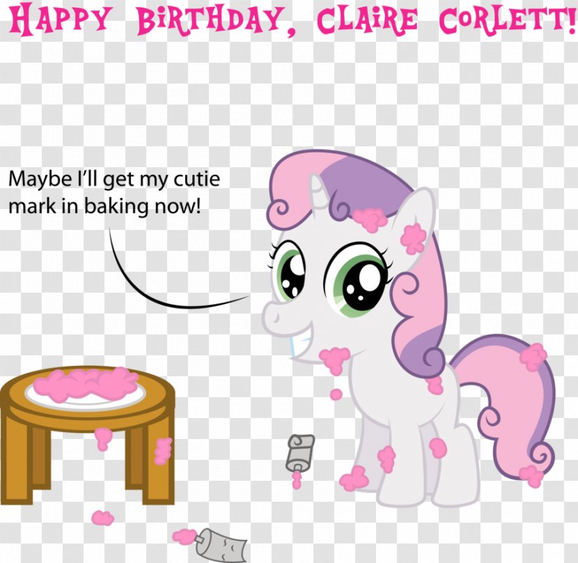 Cat Sweetie Belle DeviantArt Pony Birthday - Cartoon Transparent PNG