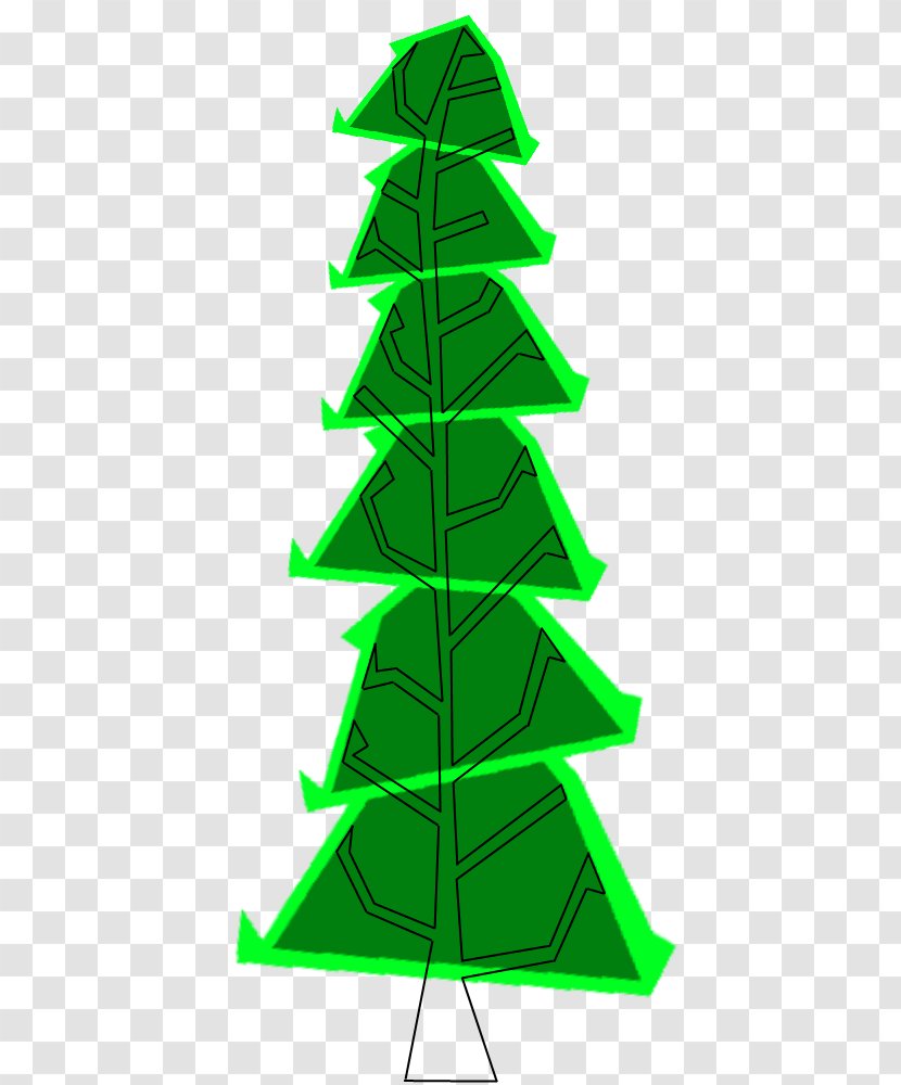 Fir Tree Evergreen Clip Art - Christmas Decoration - Outlines Transparent PNG
