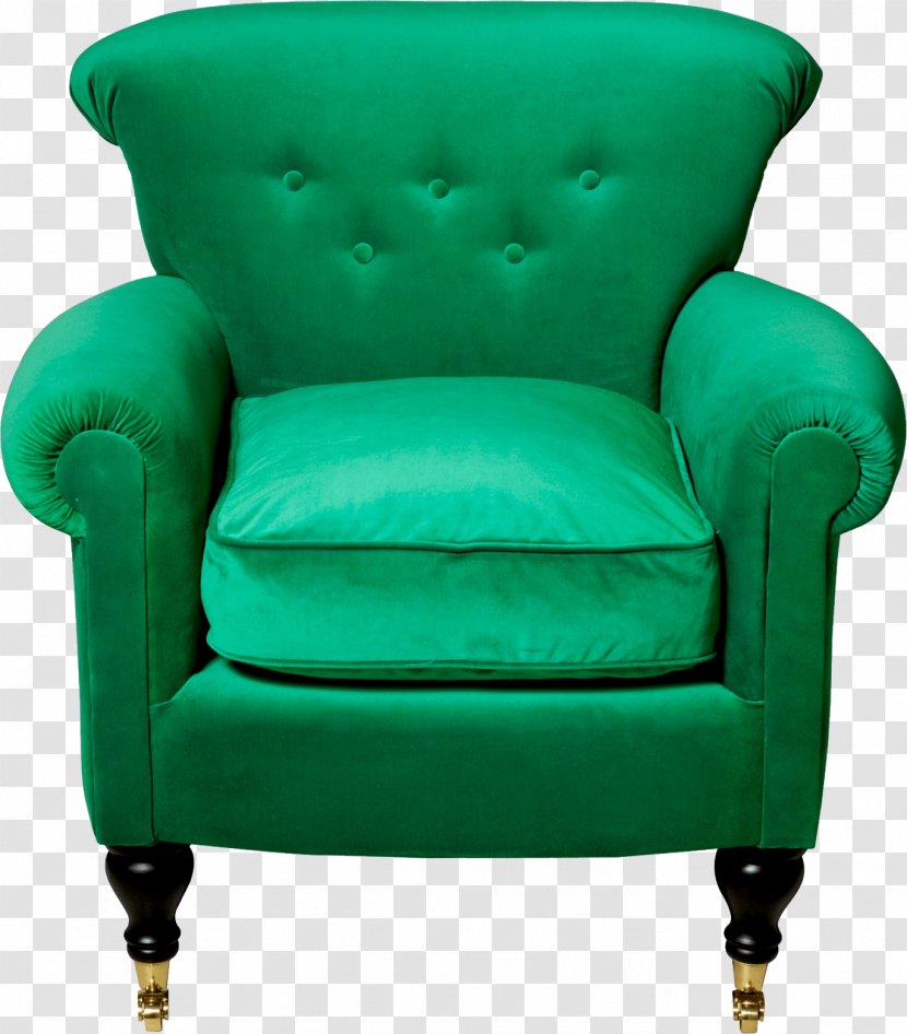 Chair Furniture Clip Art - Image File Formats - Green Armchair Transparent PNG