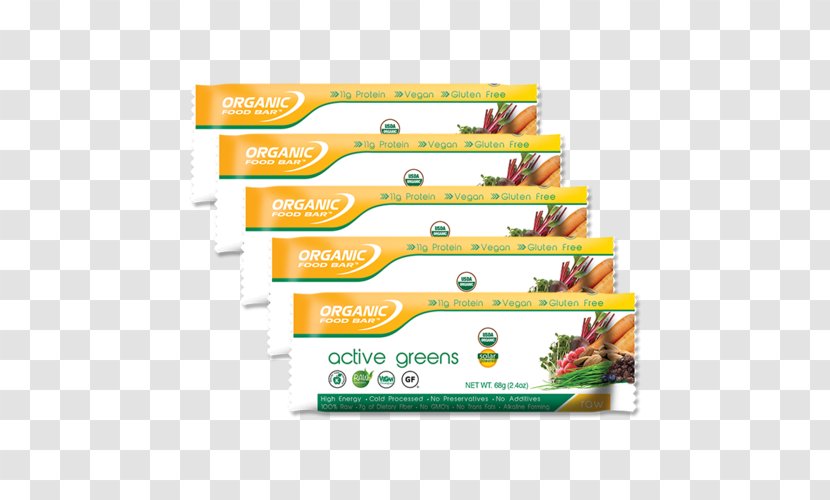 Chocolate Chip Bar 12 X 68gr By Organic Food Active Greens + Probiotic 12x68g - Snack Transparent PNG