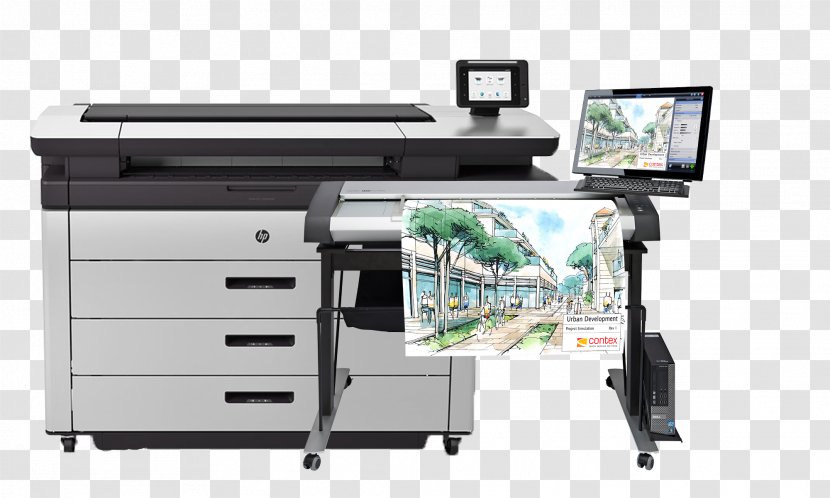 Hewlett-Packard Image Scanner Wide-format Printer Multi-function - Photocopier Transparent PNG