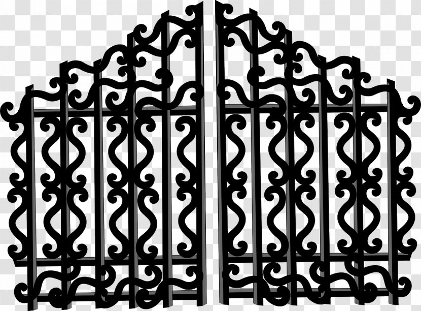 Gate Clip Art - Wrought Iron Transparent PNG