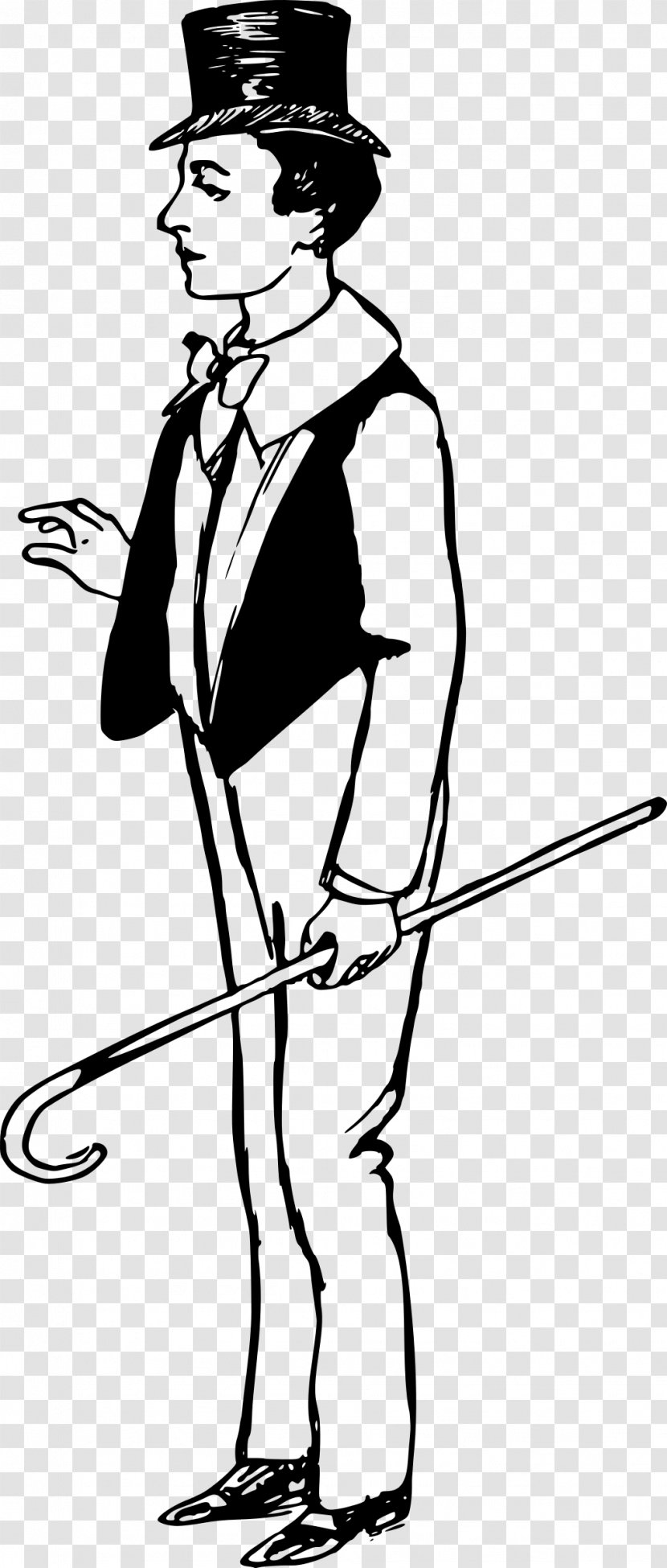 Walking Stick Man Clip Art - Costume Design - Victorian Transparent PNG