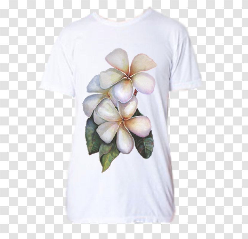 T-shirt Sleeve Neck Flowering Plant - White Transparent PNG