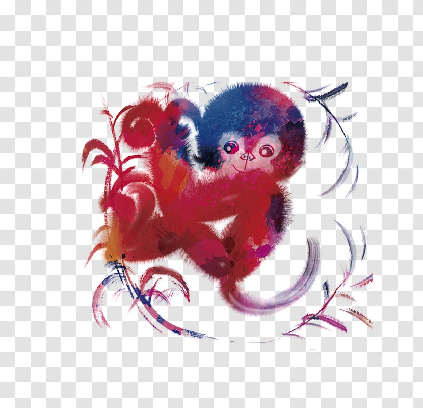 Chinese New Year Monkey Poster - Silhouette - Of The Transparent PNG