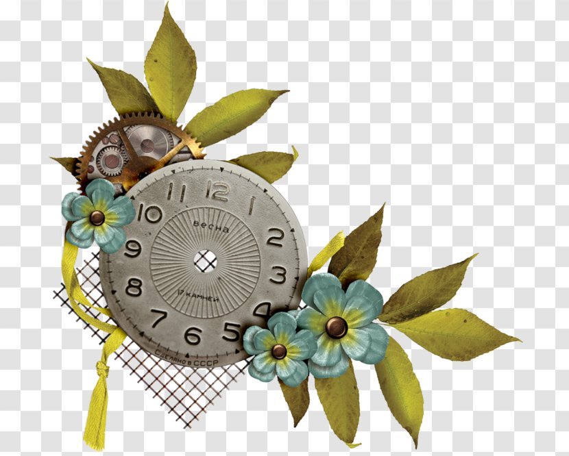 Clock Time Pendulum Painting - Flower Transparent PNG