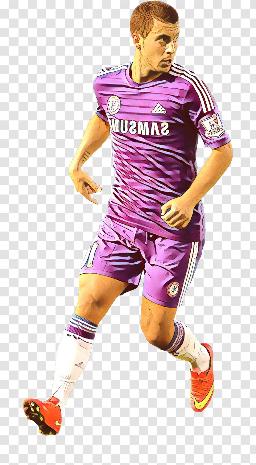 Football Player - Magenta - Sports Uniform Knee Transparent PNG