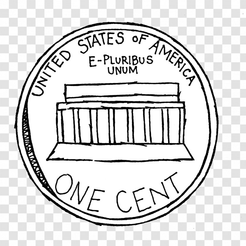 Coin Dime Penny Clip Art - Monochrome - Yat Cliparts Transparent PNG