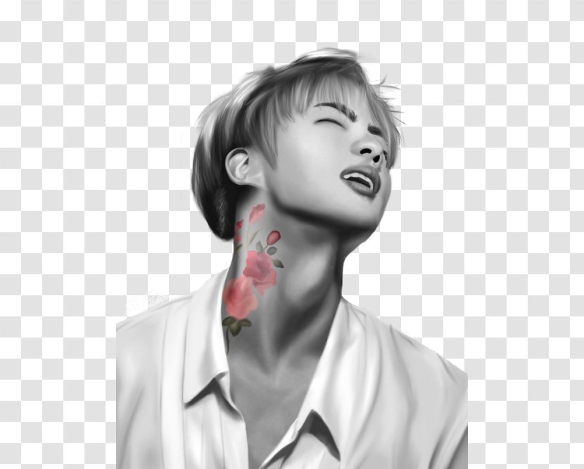 Jin BTS Drawing Image Fan Art - Watercolor - Bts Rm Transparent PNG