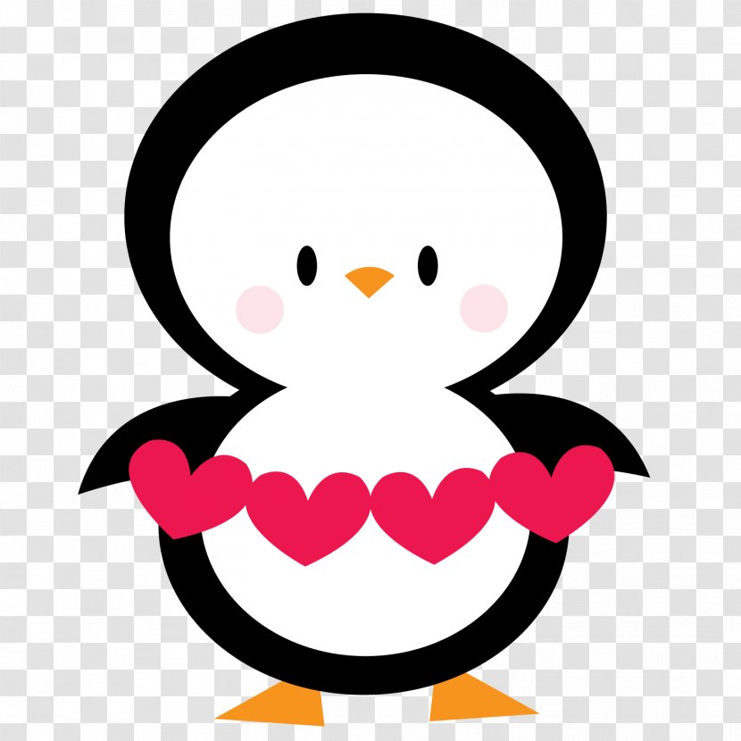Penguin Valentine's Day Heart Clip Art - Love Cliparts Transparent PNG