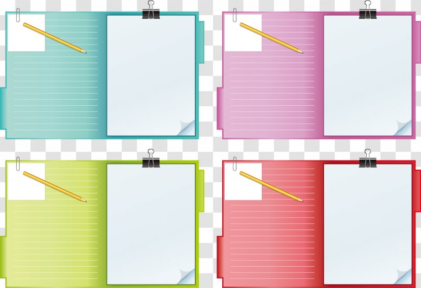 Laptop Paper Notebook Clip Art - Office Supplies Transparent PNG