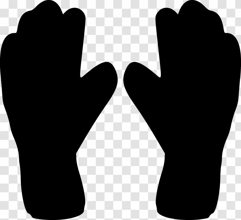 Thumb Black & White - M Glove Font Line Transparent PNG