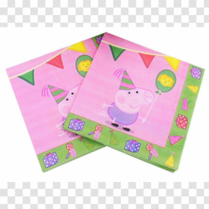 Party Paper Cloth Napkins Food AliExpress - Birthday - Peppa Transparent PNG