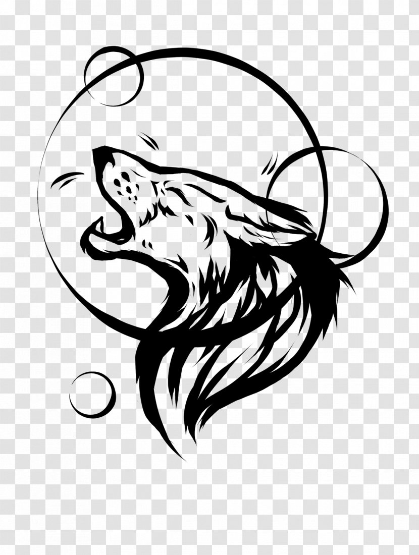 Tattoo Drawing Dog - Carnivoran - Howling Vector Transparent PNG