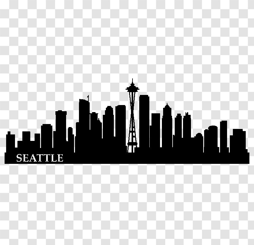 Downtown Seattle Wall Decal Skyline Cityscape New York City - Printing Transparent PNG