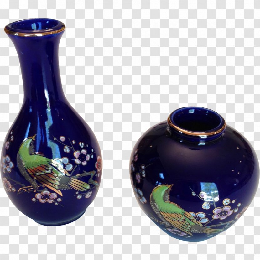 Vase Glass Cobalt Blue Ceramic Transparent PNG