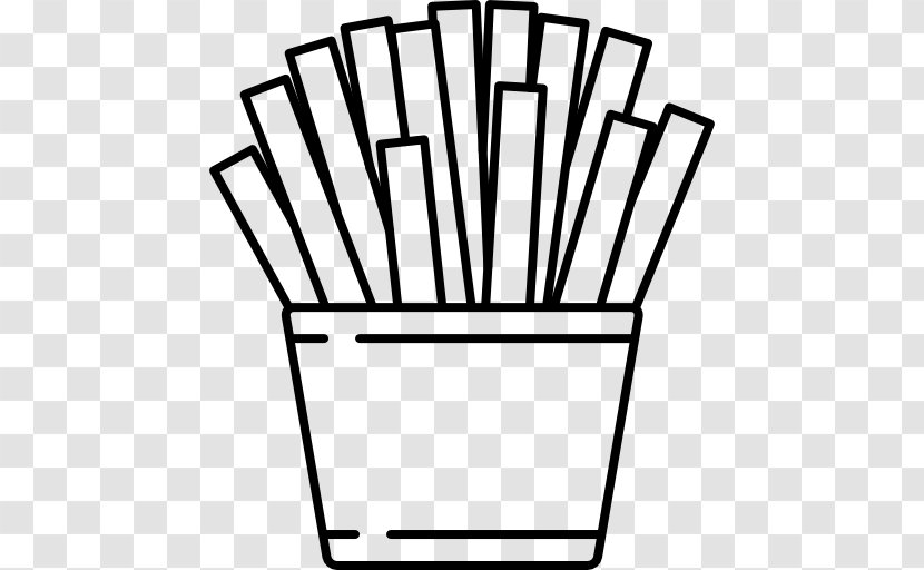 French Fries - Line Art - White Transparent PNG