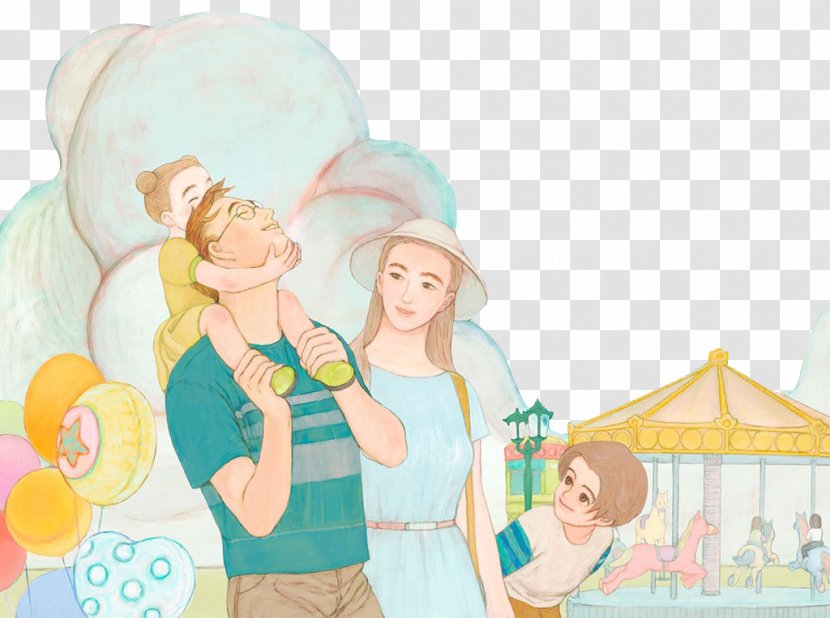 Child Parent Photography Illustration - Children And Parents Play Transparent PNG