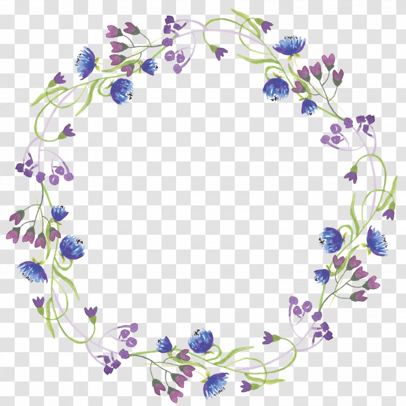Flower Clip Art - Picture Frame - Round Blue Border Ring Transparent PNG