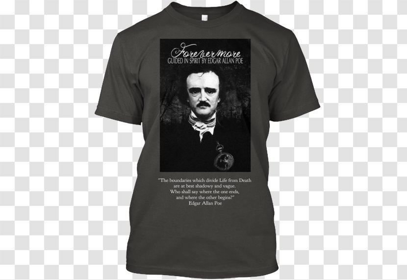 T-shirt Clothing Crew Neck Hoodie - Brand - Edgar Allan Poe Death Chart Transparent PNG