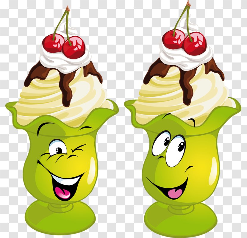Sundae Ice Cream Emoticon Clip Art - Smiley Transparent PNG