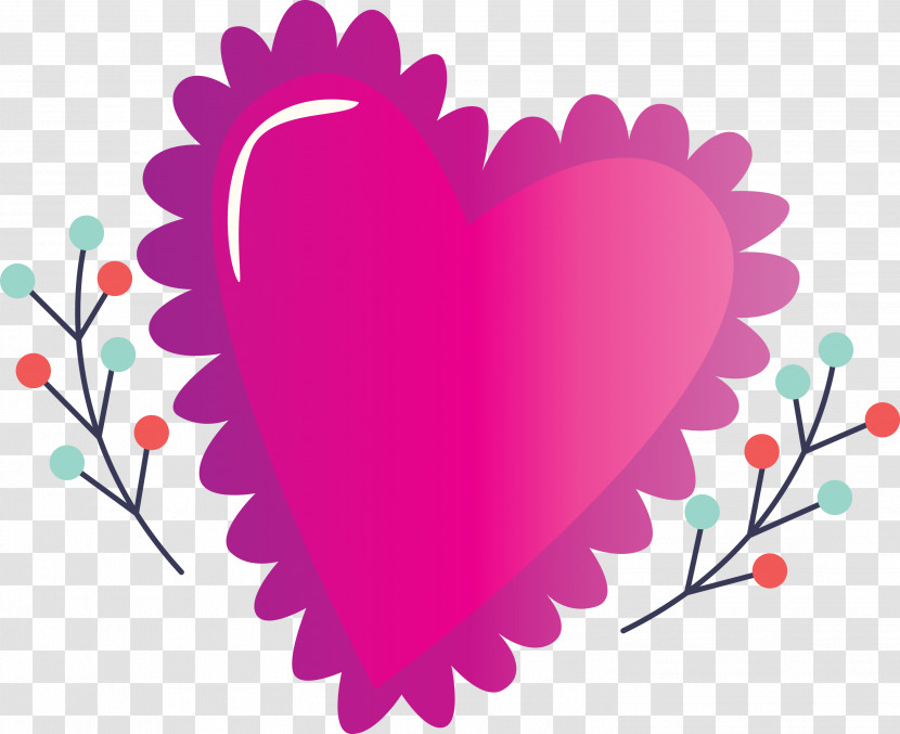 Heart Pink Leaf Love Heart Transparent PNG