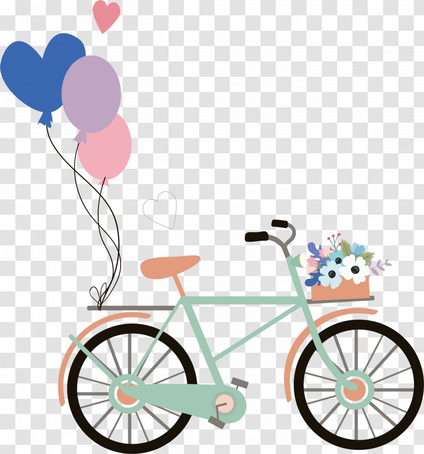 Wedding Invitation Bicycle - Wheel - Celebration Elements Transparent PNG